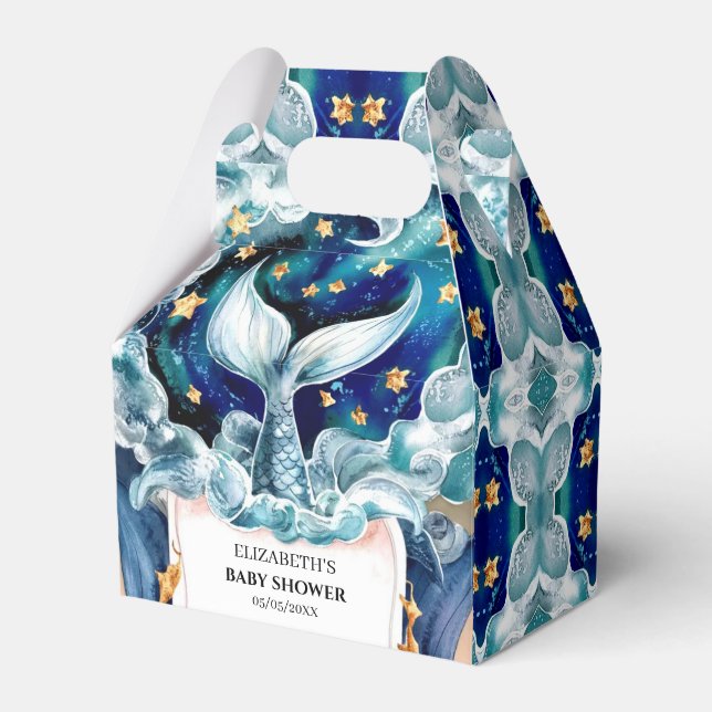 Magical Mermaid Baby Shower Favour Box (Front Side)