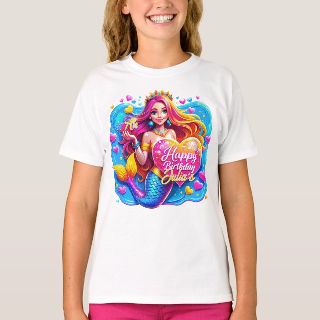 Magical Mermaid Birthday Delight, Birthday gift T-Shirt (Front)