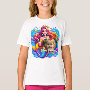 Magical Mermaid Birthday Delight, Customised Gift T-Shirt