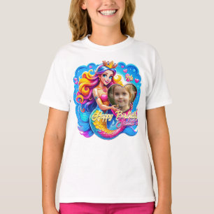 Magical Mermaid Birthday Delight, Customised Gift  T-Shirt