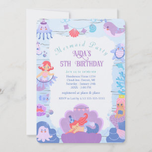 Magical Mermaid Birthday Invitation
