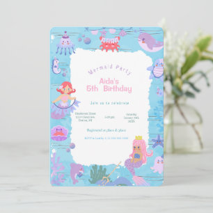 Magical Mermaid Birthday Invitation