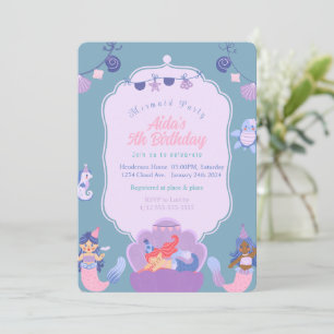 Magical Mermaid Birthday Invitation