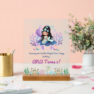 Magical Mermaid Birthday Sign – Personalised Acryl