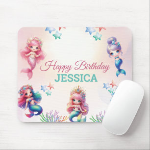 Magical Mermaid Birthday Under The Sea Photo Mouse Pad