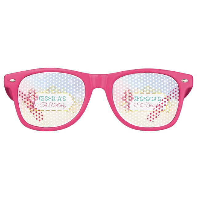 Magical Mermaid Birthday Under The Sea Photo Retro Sunglasses (Front)