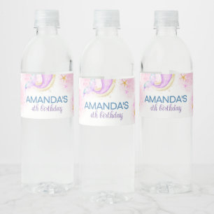 Magical Mermaid Birthday Under the Sea Water Bottle Label