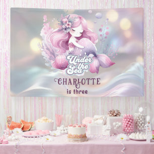 Magical Mermaid Children's Birthday Party Banner