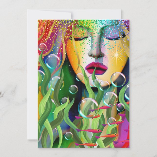 Magical Mermaid Holiday Card (Front)