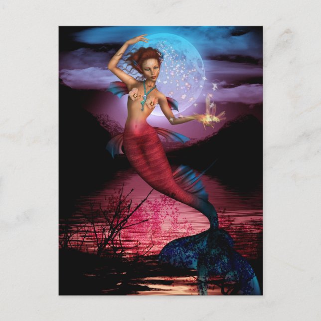 Magical Mermaid Moon Postcard (Front)