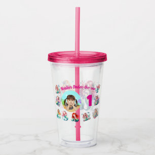 Magical Mermaid Onder-the-sea 1st Birthday Favour Acrylic Tumbler