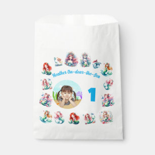 Magical Mermaid Onder-the-Sea 1st Birthday Photo Favour Bags