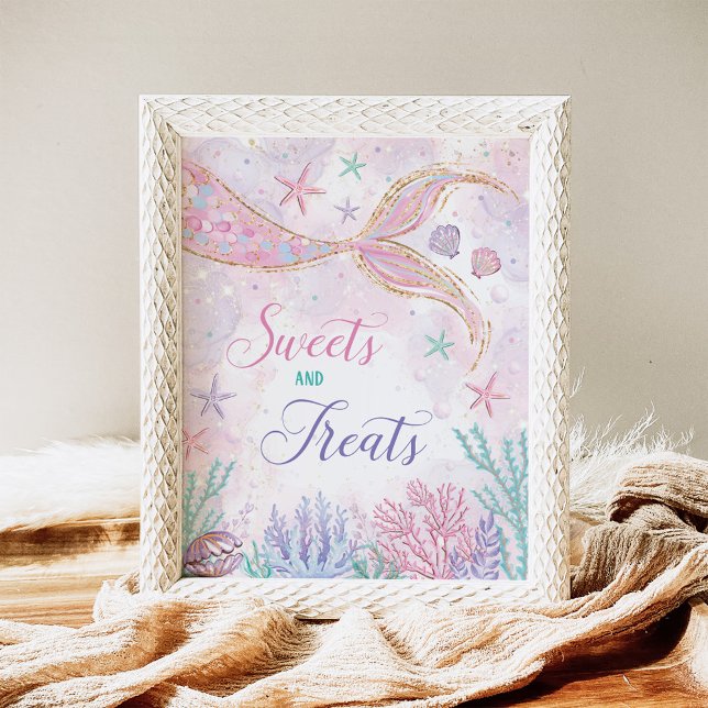 Magical Mermaid Sweets & Treats Party Sign (Creator Uploaded)
