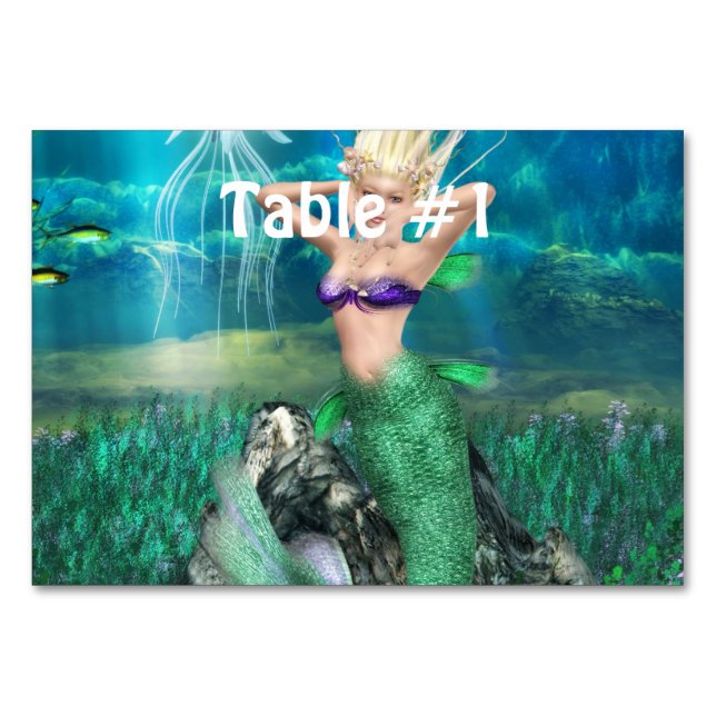 Magical Mermaid Table Number (Front)