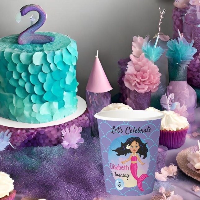 Magical Mermaid Under The Sea Birthday Paper Cups (Creator Uploaded)