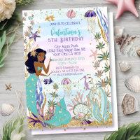 Magical Mermaid Under the Sea Glitter Birthday