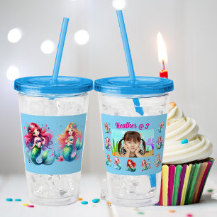 Magical Mermaid Under the Sea Kids Birthday Gift Acrylic Tumbler