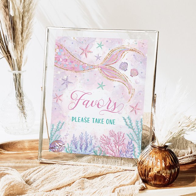 Magical Mermaid Under the Sea Party Favours Sign (Creator Uploaded)