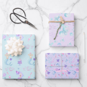 Magical Mermaid Under the Sea Wrapping Paper Sheet