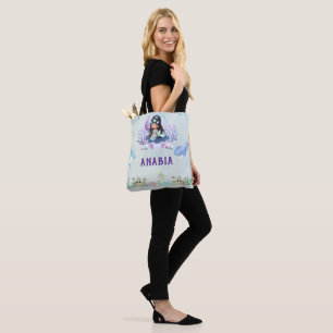 Magical Mermaid Watercolor Cute Kids Tote Bag