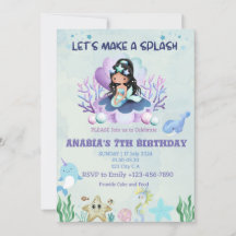 Magical Mermaid Watercolour Birthday