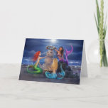 Magical Mermaids on the Beach Colourful Christmas Holiday Card<br><div class="desc">Looking for amazing, beautiful ideas and unique Christmas cards to send to family and friends this holiday season? If you're a mermaid lover (or wish to surprise the mermaid lovers you know), you will simply love these fun coastal Christmas cards that are easily personalised with your own custom message. The...</div>
