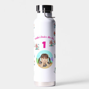 Magical Mermaids Onder-the-Sea 1st Birthday Favour Water Bottle
