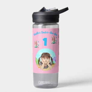 Magical Mermaids Onder-the-Sea 1st Birthday Photo Water Bottle