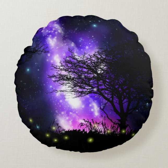Magical Milky Way Round Cushion (Front)