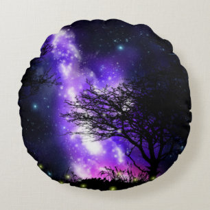 Magical Milky Way Round Pillow