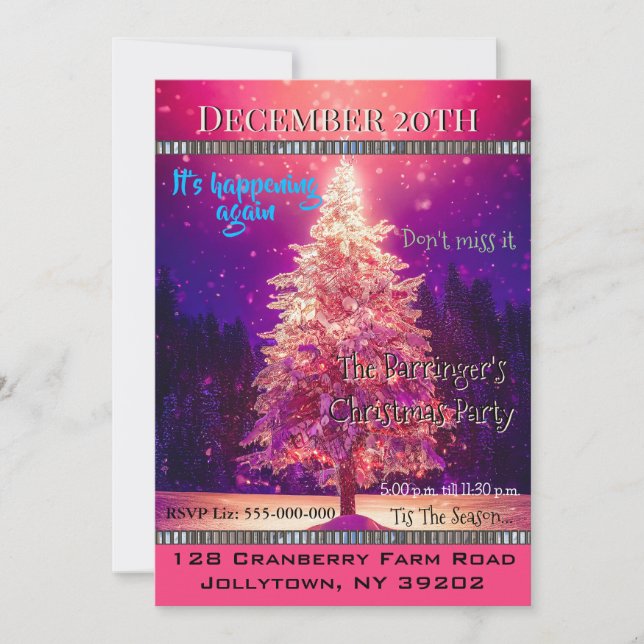 Magical moment Dreamlike Christmas Party Invitation (Front)