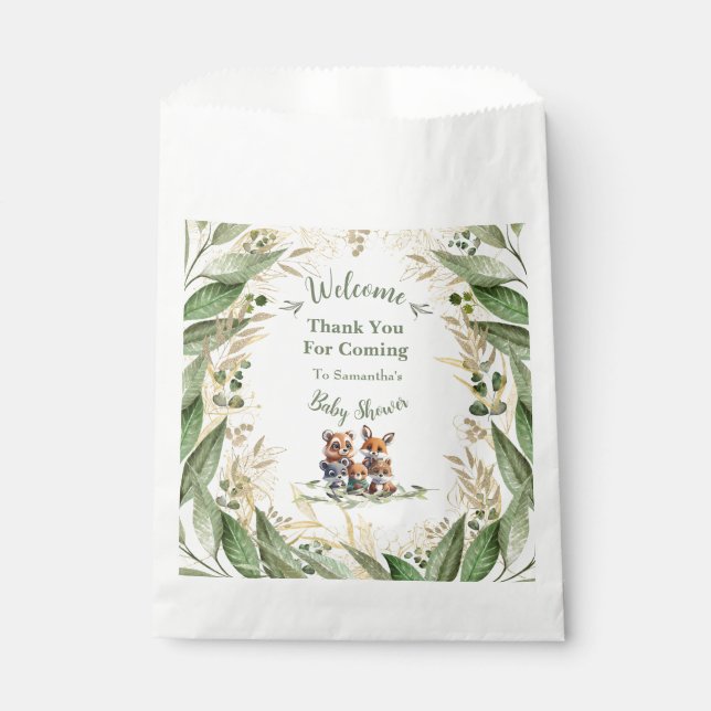 Magical Moments: Whimsical Woodland Baby  Favour Bags (Front)