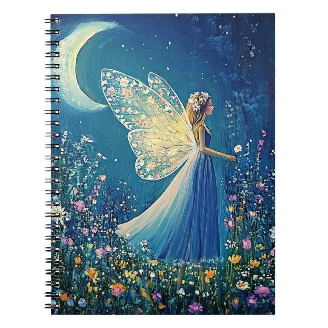 Magical Moonlit Fairy. Notebook (Front)