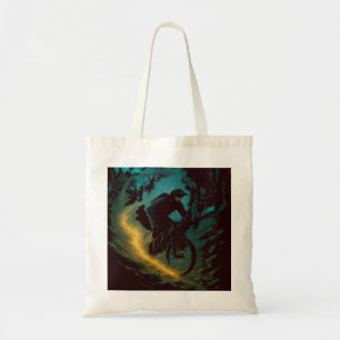 Magical Mountain Biking Adventure Trail Scene Tote Bag