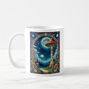 Magical Mushroom Fantasy Moonlit Forest Coffee Mug