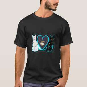 Magical Mystical Cat Couple Yin Yang 5 Ying D Cor T-Shirt