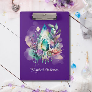 Magical Mystical Crystals Dreamcatcher Purple Clipboard