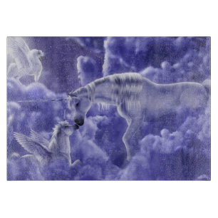 Magical & Mystical Fantasy Unicorns Night Sky Cutting Board