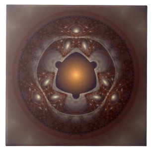 Magical mystical glossy fractal pattern tile