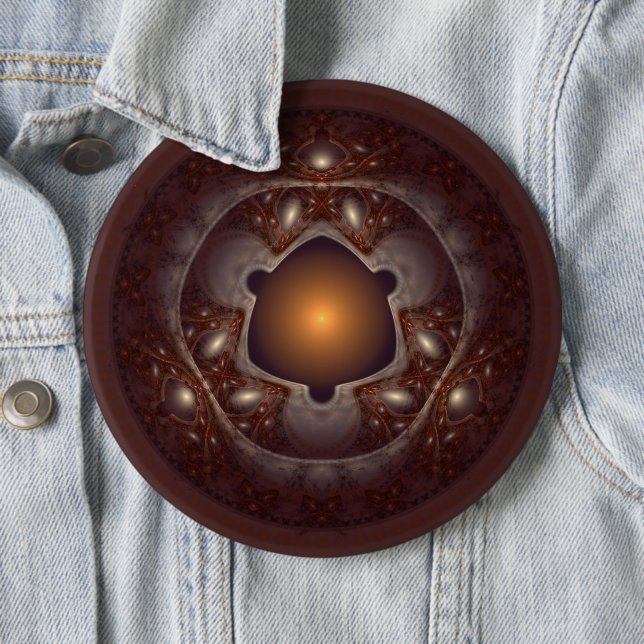 Magical mystical glossy pattern 6 cm round badge (In Situ)
