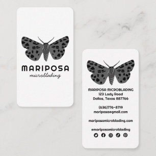 Magical Mystical MOTH Aesthetician Beauty Salon Business Card