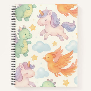 Magical Mythical Creatures Pattern Notebook