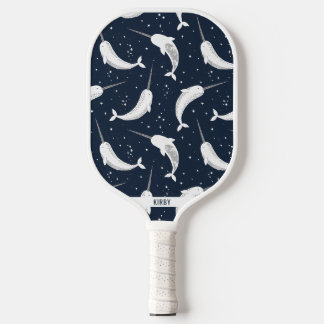 Magical Narwhals in Space Pickleball Paddle