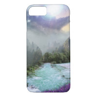 Magical Nature Landscape with Rushing Water