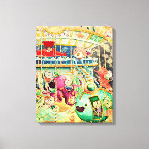 Magical Nautical Carousel Canvas Print
