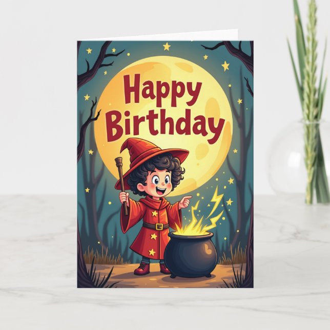 Magical Night Birthday Card (Front)