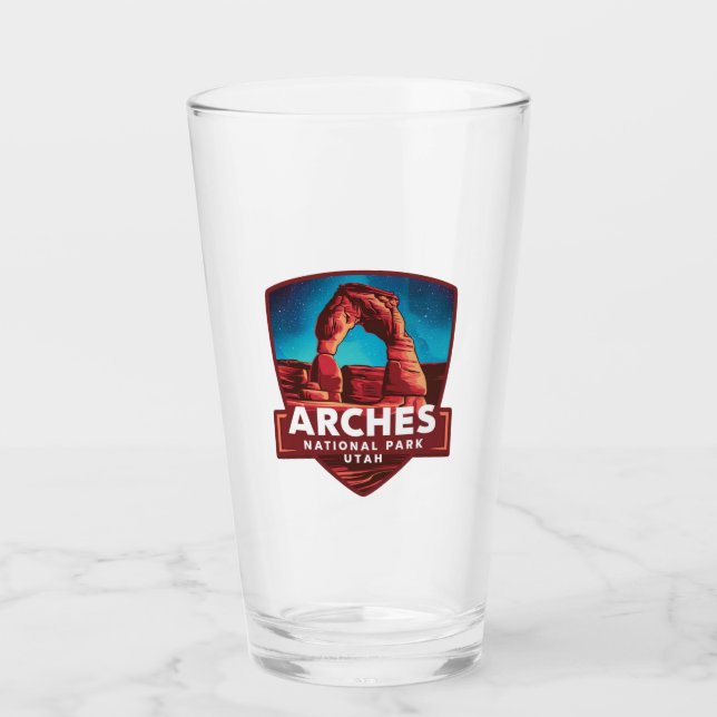 Magical Night in Arches National Park Glass (Front)