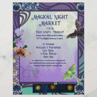 Magical Night Market Event Flyer Custom Letterhead