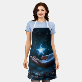 Magical Night Sky Cooking Apron | Celestial Dreams