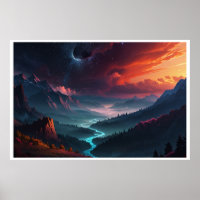 Magical Northern Lights Landscape